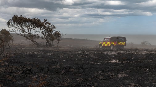 The fire damage at Dunwich Heath in August 2026